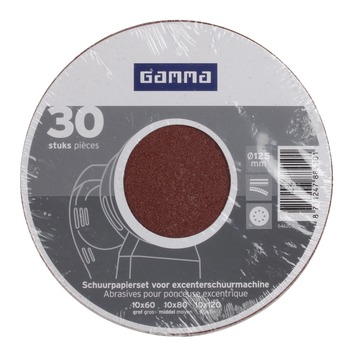 GAMMA schuurschijfgold rond 125mm 30 stuks