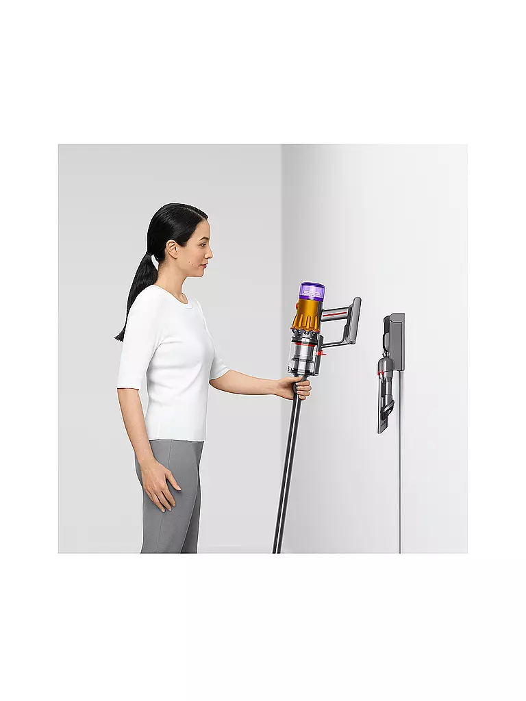 DYSON Staubsauger V12 DETECT SLIM ABSOLUTE Nickel/Gelb silber