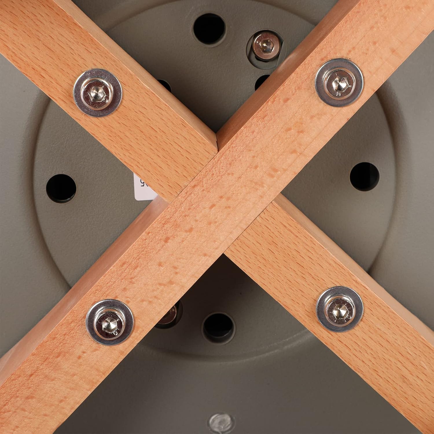 H.J WeDoo 6 x Wohnzimmerstuhl Esszimmerstuhl Bürostuhl mit Massivholz Buche Bein,Retro Design Gepolsterter lStuhl Küchenstuhl Holz, Grau
