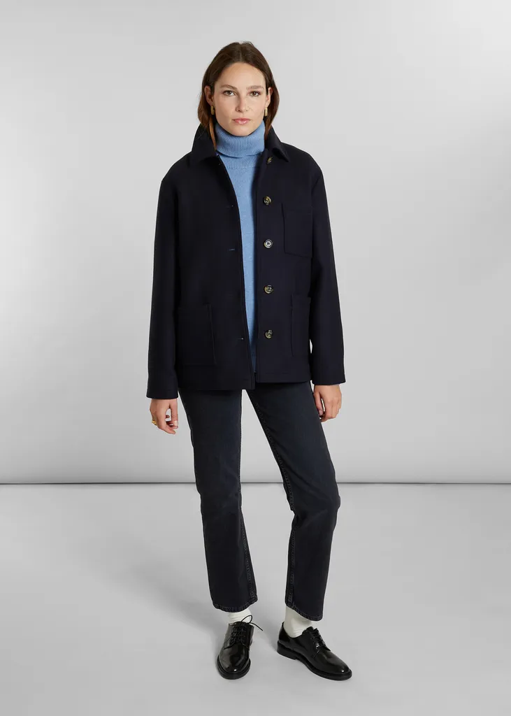 Sur-veste en laine vierge fabriquée en France L'Exception Paris