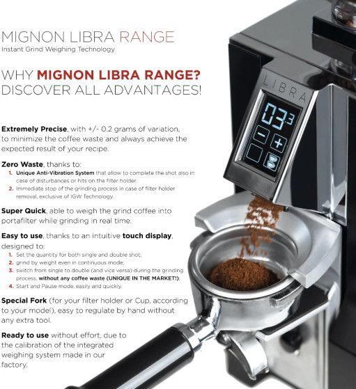 Eureka - Mignon Libra 65 All Purpose - Elektrische Koffiemolen - Chrome