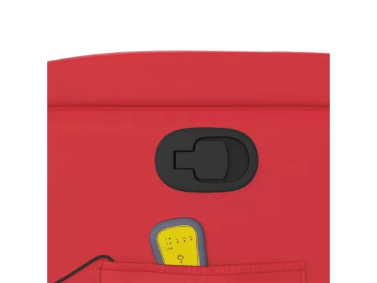 Fauteuil massant inclinable rouge similicuir