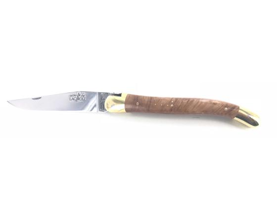 Laguiole Tradition 11 cm - 2 mitres Laiton - Bruyère Couteau de Poche Forge de Laguiole