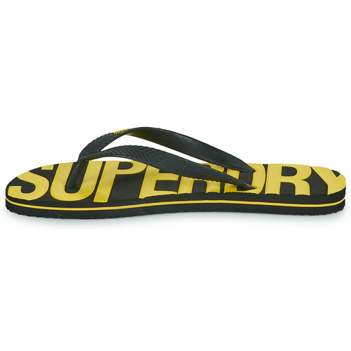 Superdry - VINTAGE VEGAN FLIP FLOP Negro / Amarillo
