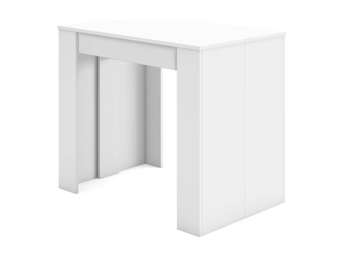Table console extensible, 300, Pour 14 personnes, Table à Manger, Blanc