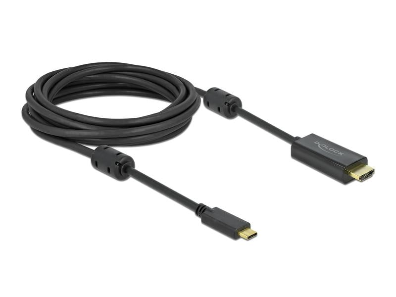 Delock Kabel USB-C  - HDMI , 4K/60Hz, aktiv, 5 m Delock Aktives USB Type-C zu HDMI Kabel (DP Alt Mode) 4K 60 Hz 5 m