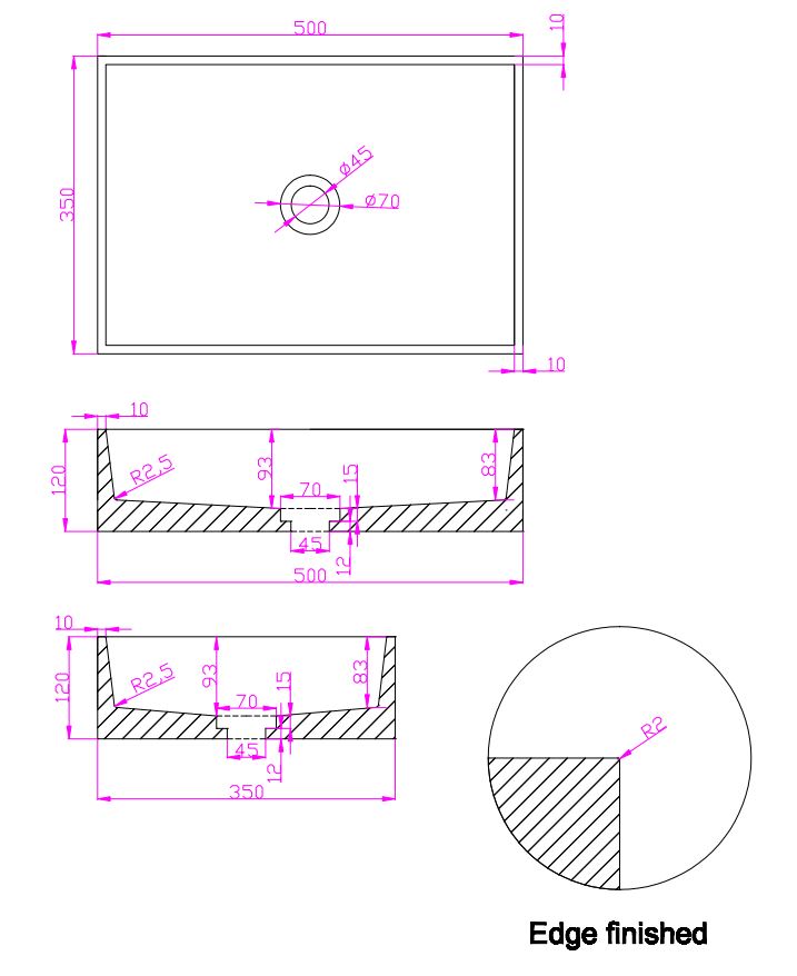 Fontana Terrazzo badmeubel 160cm mat zwart met rechthoekige waskommen en toppaneel
