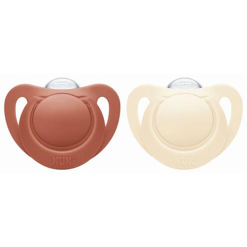 2 sucettes For Nature silicone 6-18m - Rouge - NUK