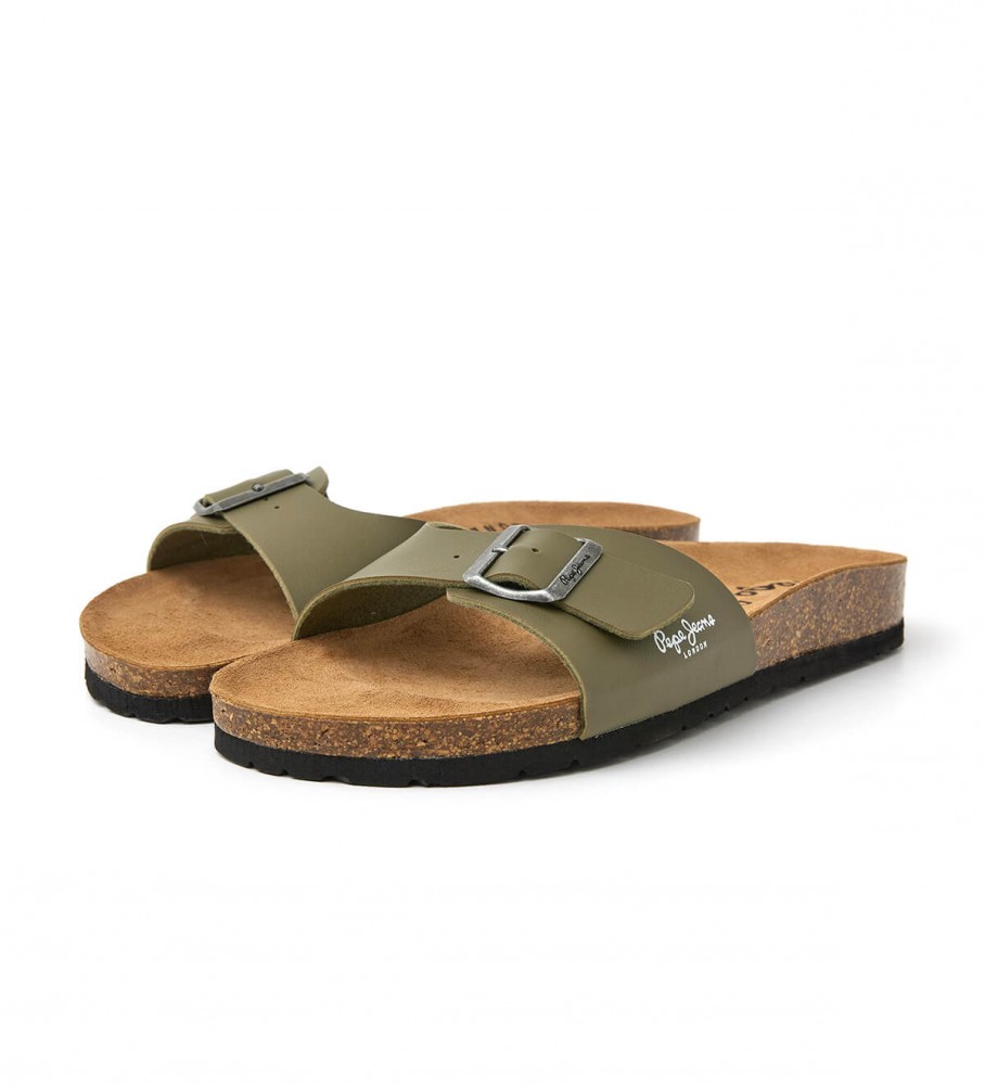 Sandálias verdes Pepe Jeans Bio Single Champion