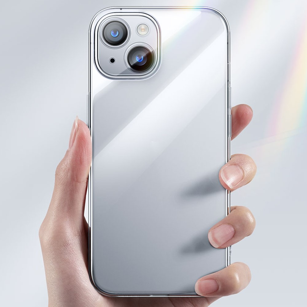 iPhone 15 Simple II Gummi Case Hülle mit Kameraschutz - Transparent