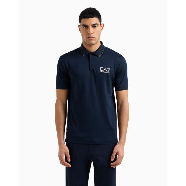 EA7 para Homem Pólo de Manga Curta Gold Label Azul 3XL