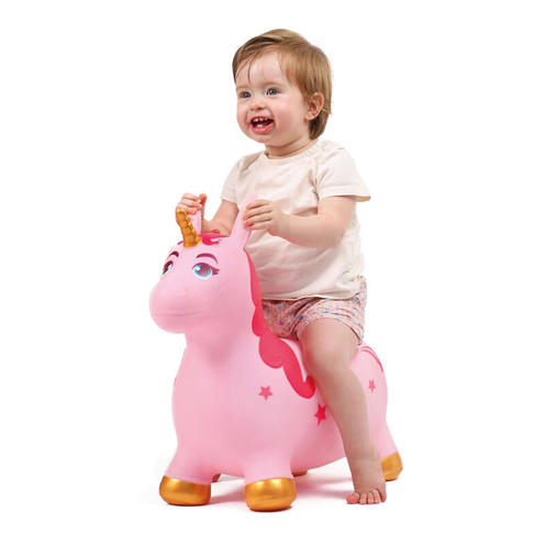 Ballon sauteur licorne magique - Rose - LUDI