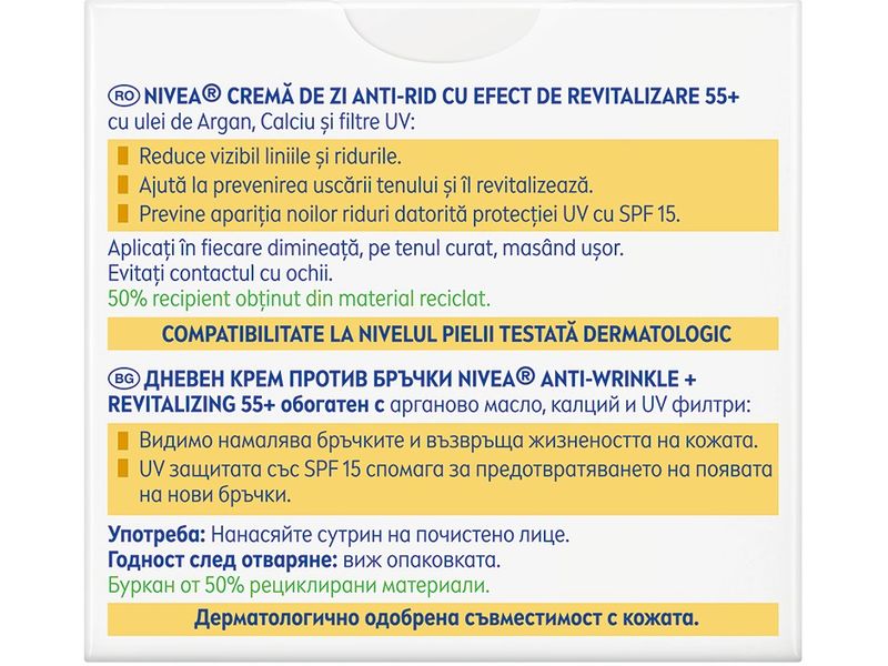 NIVEA Tagescrème Anti-Falten 55  50 ml Gesichtscreme vitalisiert anspruchsvolle, reife Haut und mildert Falten sichtbar