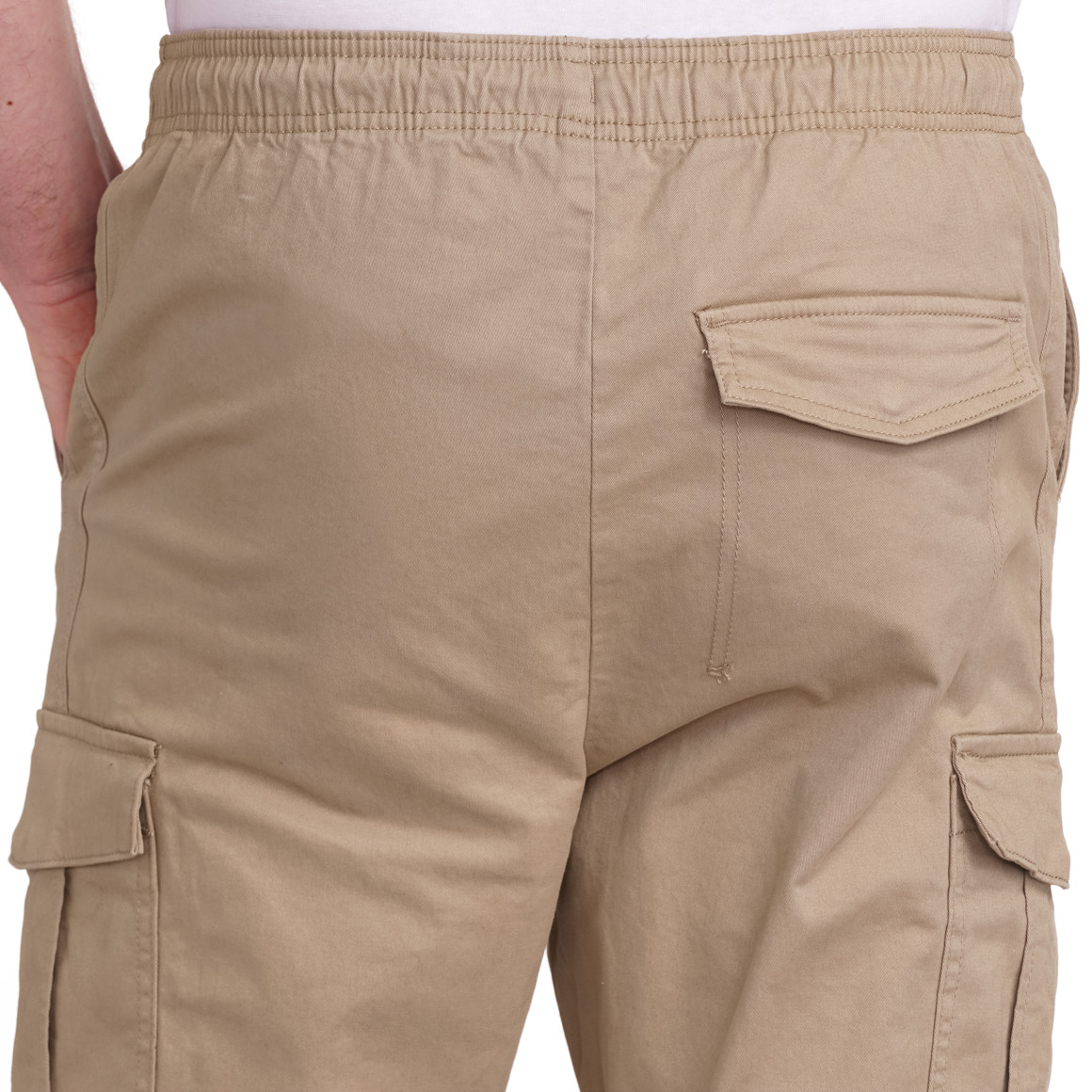 VanVaan Denim Herren Cargohose in Unifarben beige