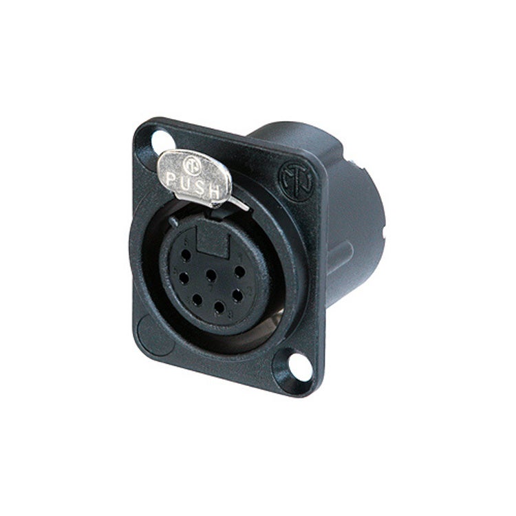 Neutrik NC7FD-LX B XLR chassisdeel 7p female