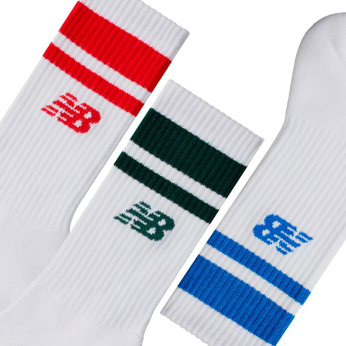 Meias New Balance Everyday Stripe Midcalf (3 Pares)
