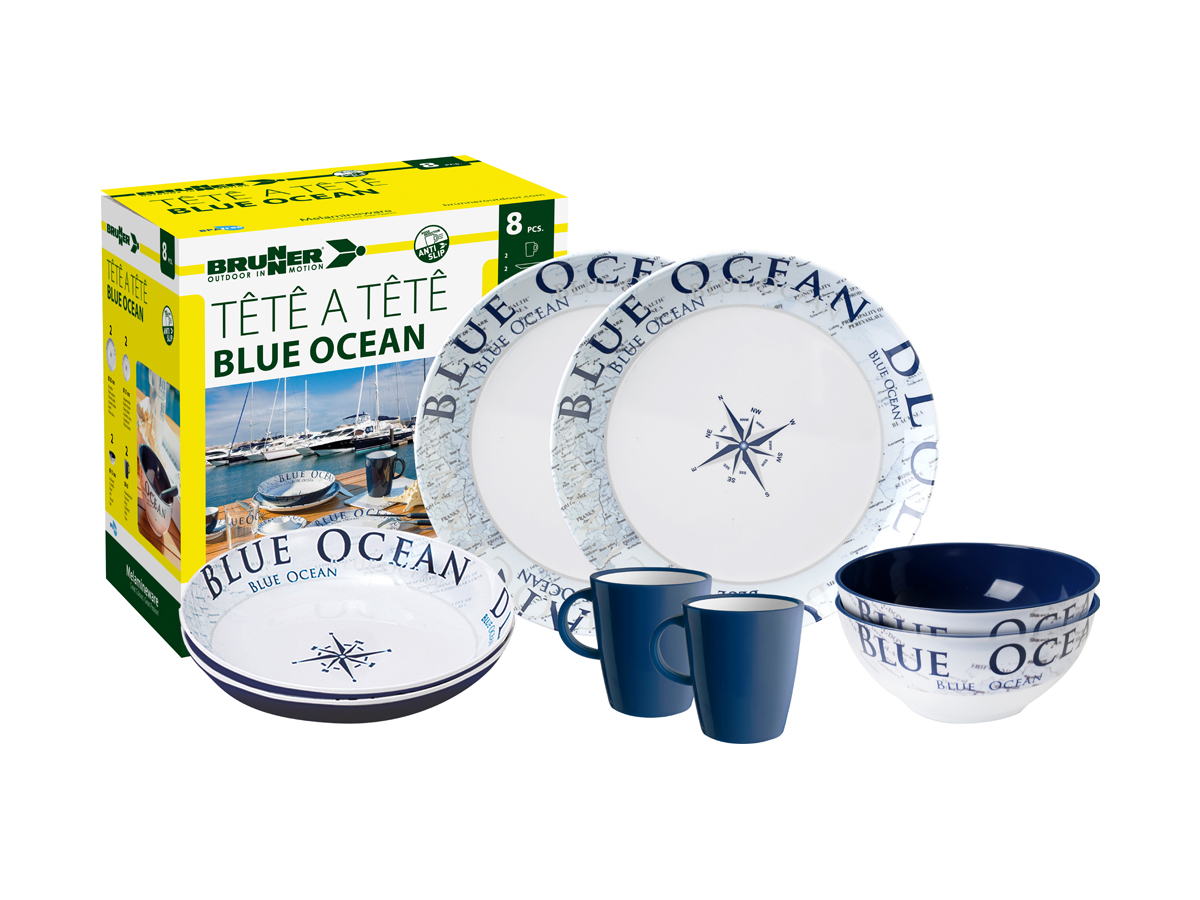 Brunner Tete-a-Tete 8-delig serviesset - Blue Ocean