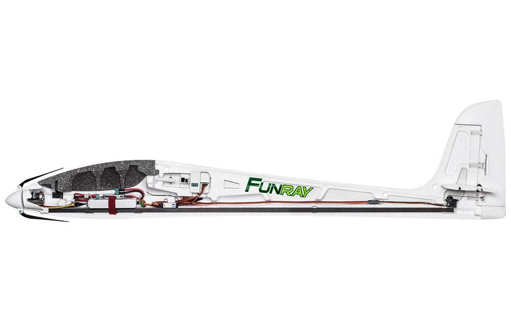 Flugzeug FUNRAY 2000 mm BK<br>4-Klappen-Elektrosegler, Bausatz