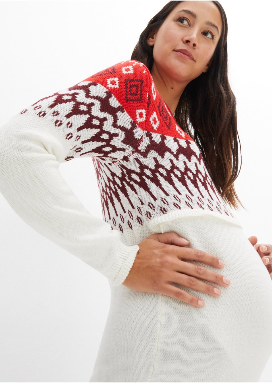 Pull de grossesse et d'allaitement en maille
