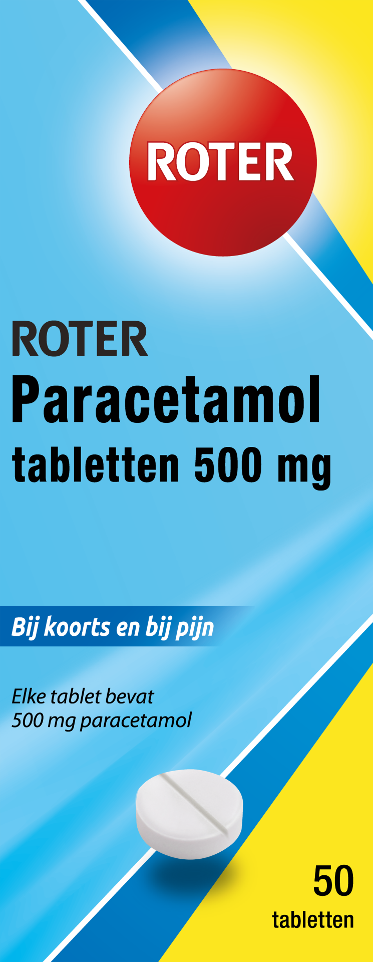Roter Paracetamol 500 mg (50 tabletten)