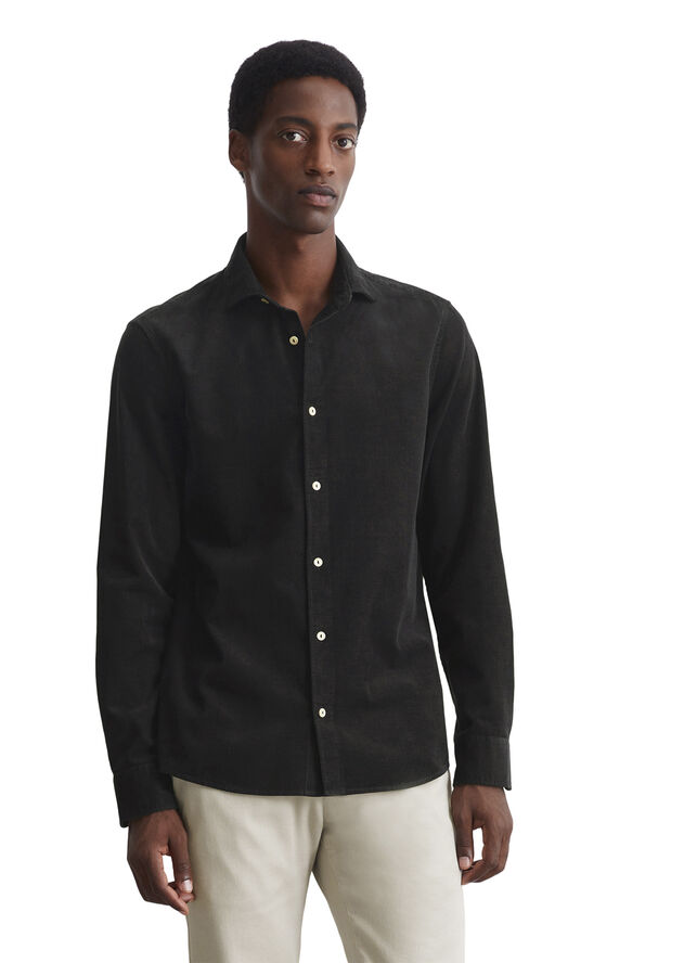 Marc O’Polo Spread collar, long sleeve, round h Black