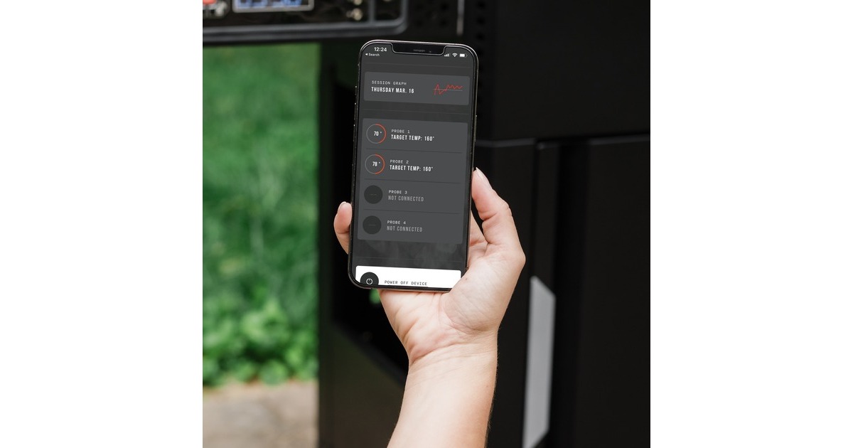 MasterbuiltAutoIgnite Series 545 Digitale houtskoolbarbecue en -rookoven  (Zwart, WiFi-besturing)