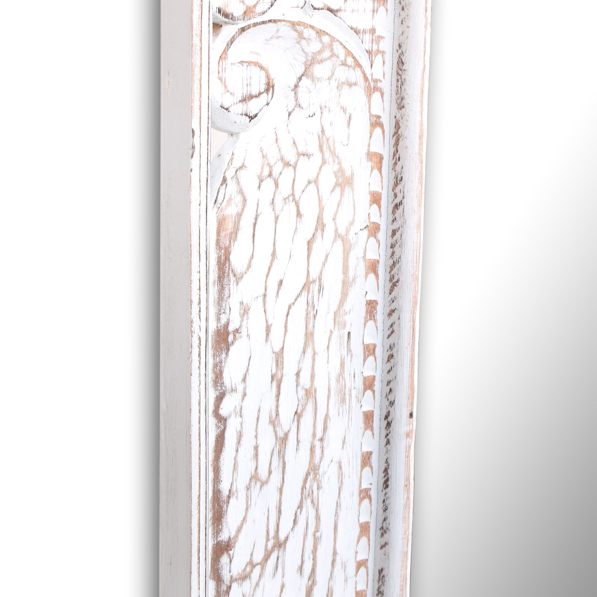 Spiegel mit Holzrahmen, whitewashed, 180 cm, B 80 cm von fischer's lagerhaus