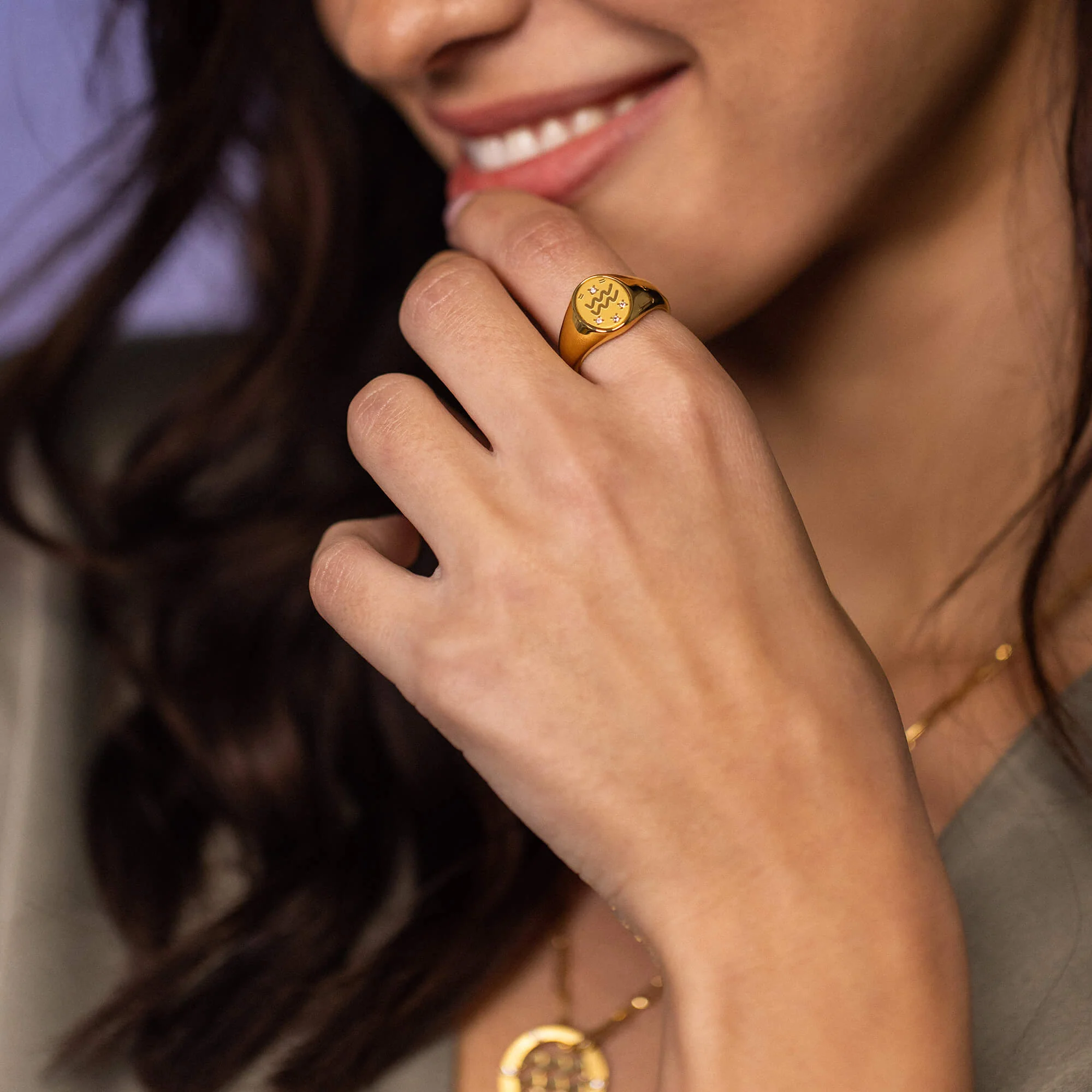 Wassermann Zodiac Ring