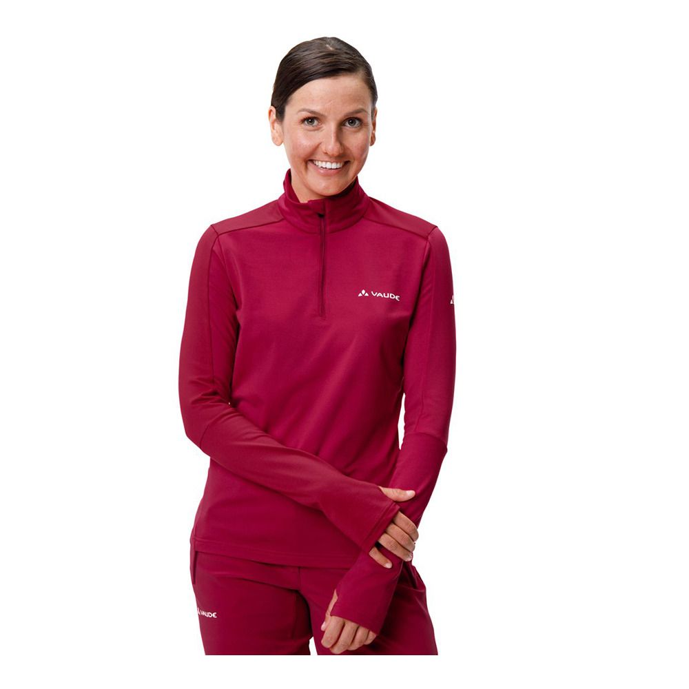 Vaude LIVIGNO HALFZIP II - Polaire Femme crimson red
