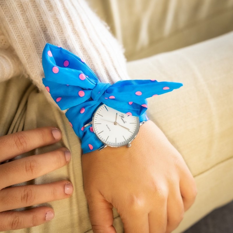 Montre Femme CHTIME bracelet Tissu Bleu