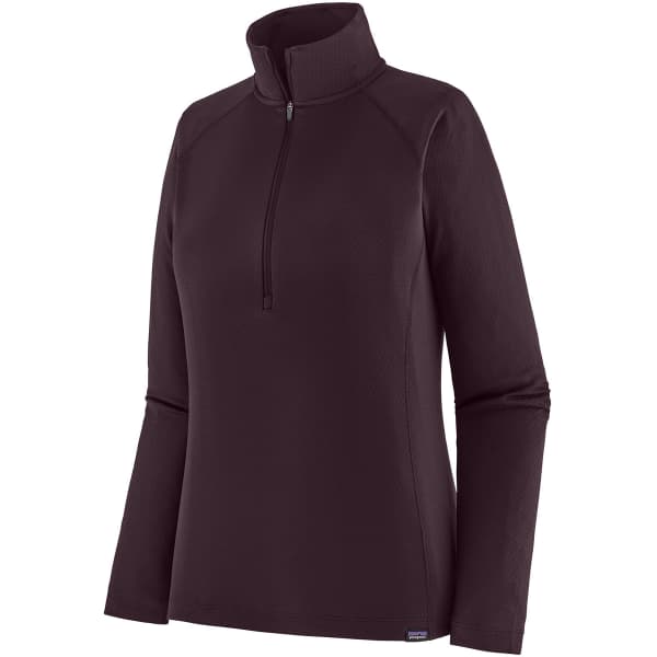 T-shirt thermique PATAGONIA W'S CAP MW ZIP NECK OBSIDIAN PLUM