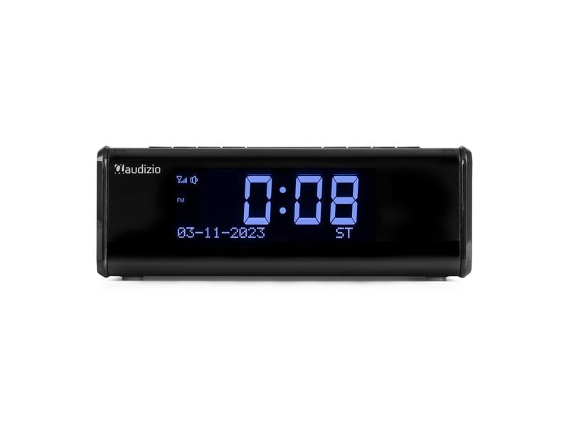 Audizio Radiowecker Cuneo Schwarz DAB -Radiowecker mit kabelloser Aufladung