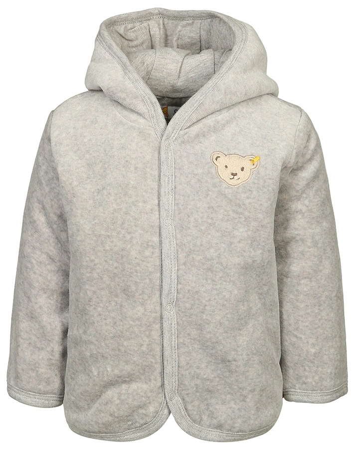 Nicki-Kapuzenjacke BASIC in grau melange