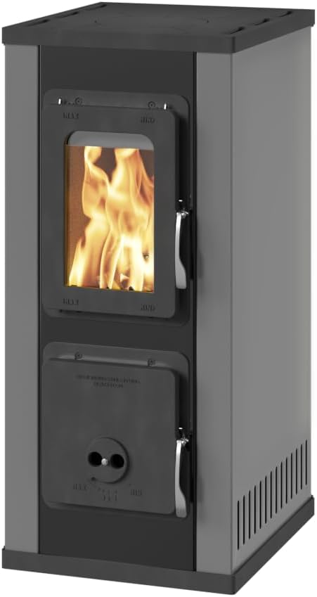 Holzofen | FLENSBURG II | 7 kW | Schwarz, Grau