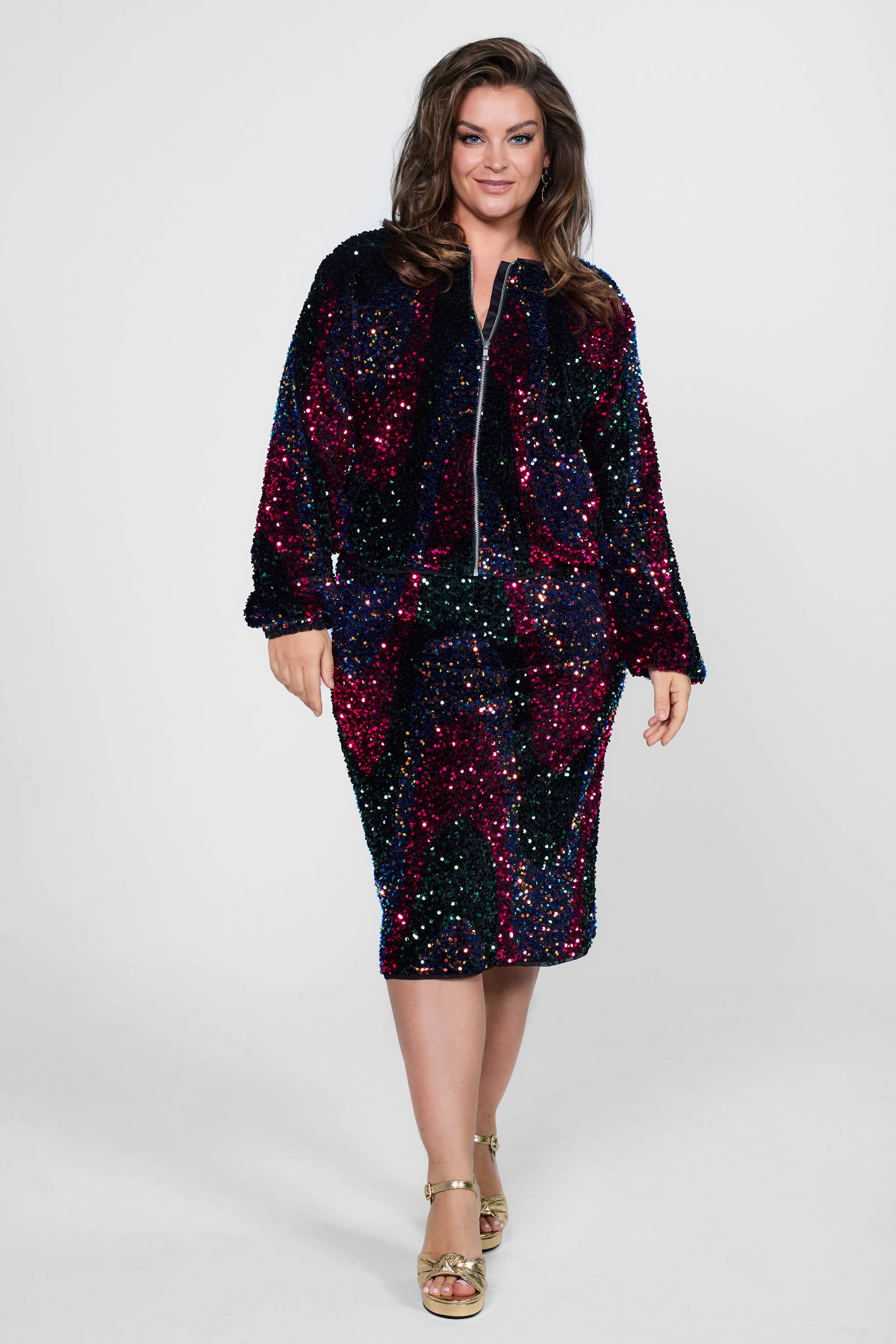 Miljuschka by Wehkamp pailletten rok multi