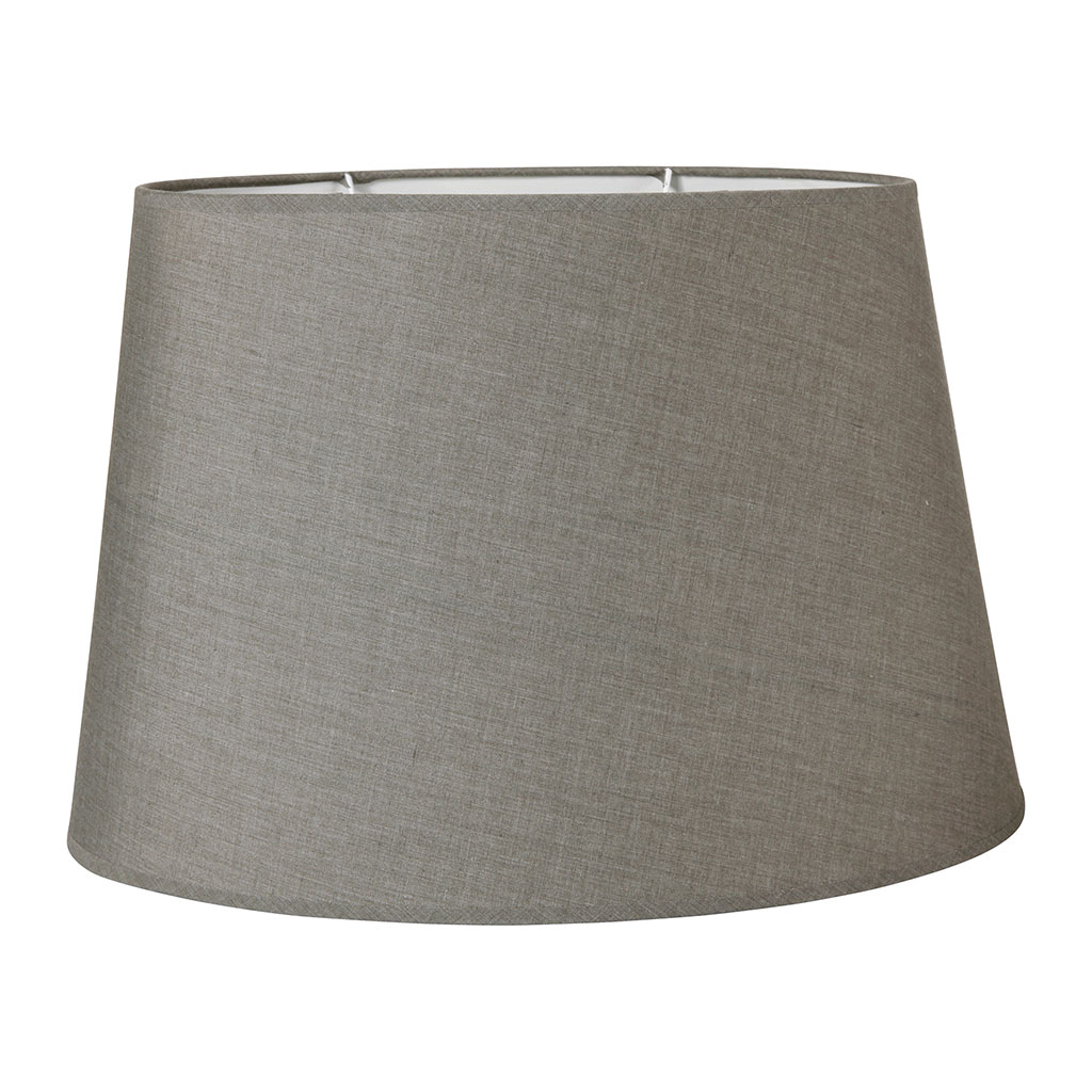 Abat-jour ovale gris clair 44x30cm