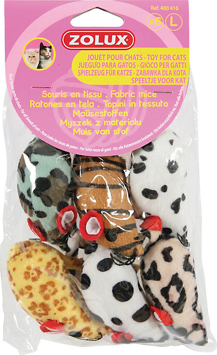 Jouet pour chat souris tissu Gm (lot de 6)