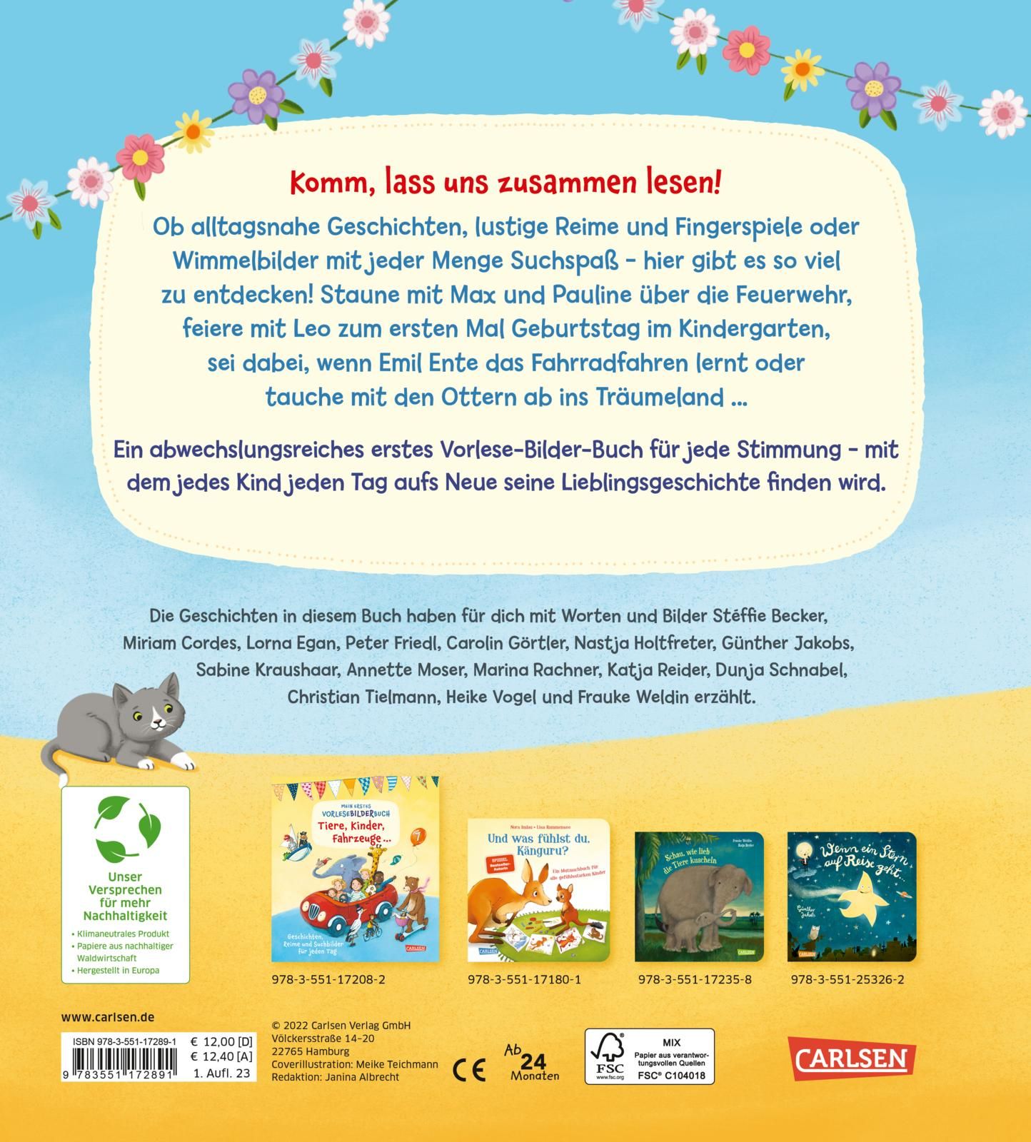 Mein erstes Vorlese-Bilder-Buch: Vom Toben, Spielen, Kuscheln, Staunen ...