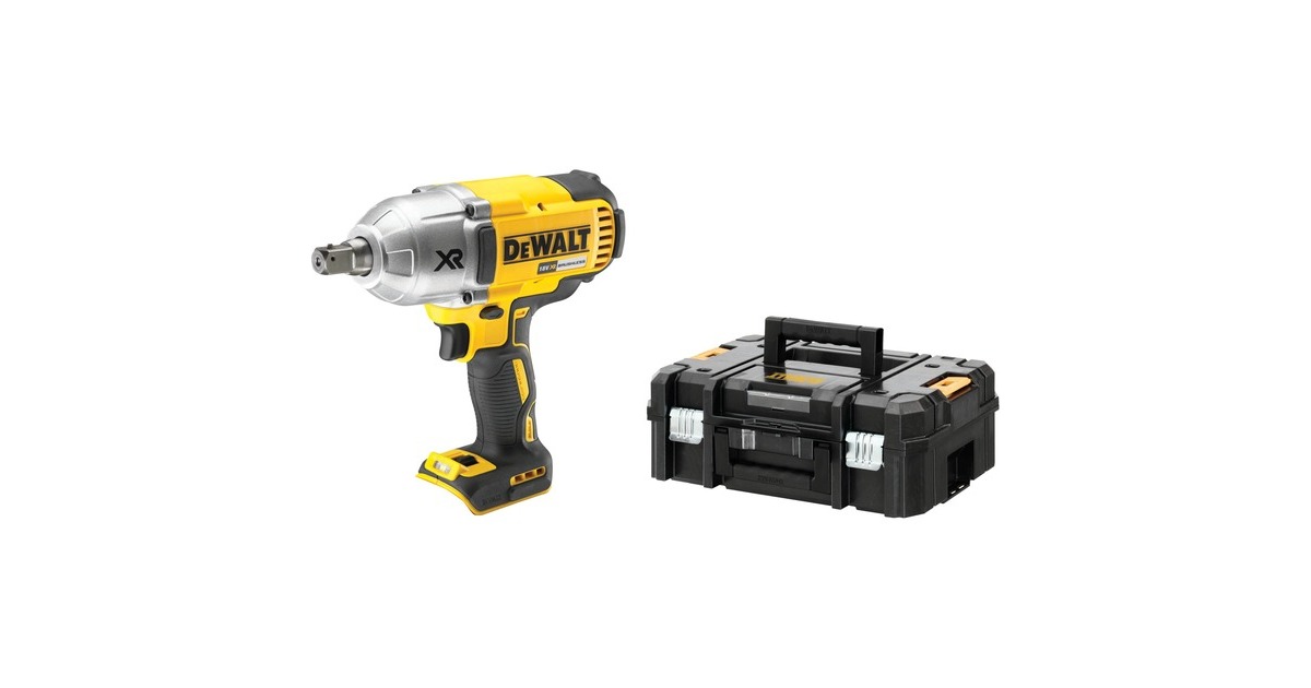 DEWALTDCF899NT-XJ Accu Slagmoersleutel 18V  (Geel/zwart, Incl. T-STAK Box II, accu en oplader niet inbegrepen)
