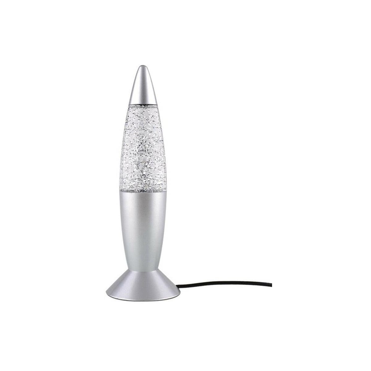Lavalamp med glitter, lyser i flere forskjellige farger.