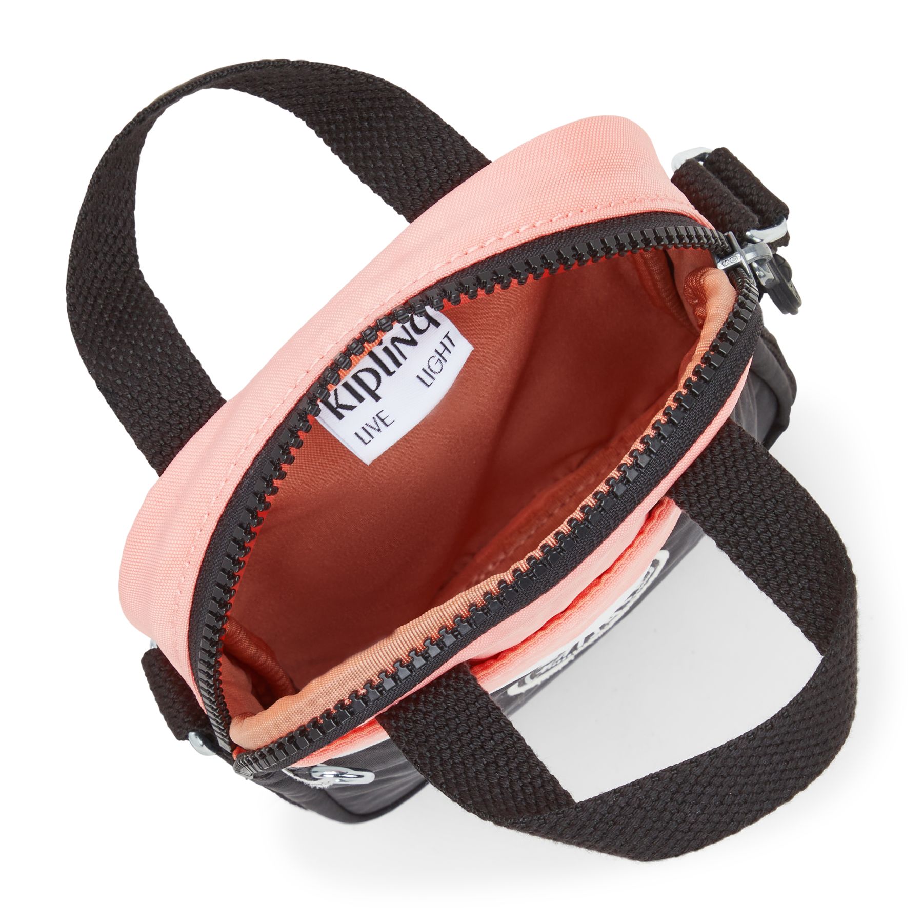 LEVY Petit sac à bandoulière zippé avec anses - Jazzy Black Block