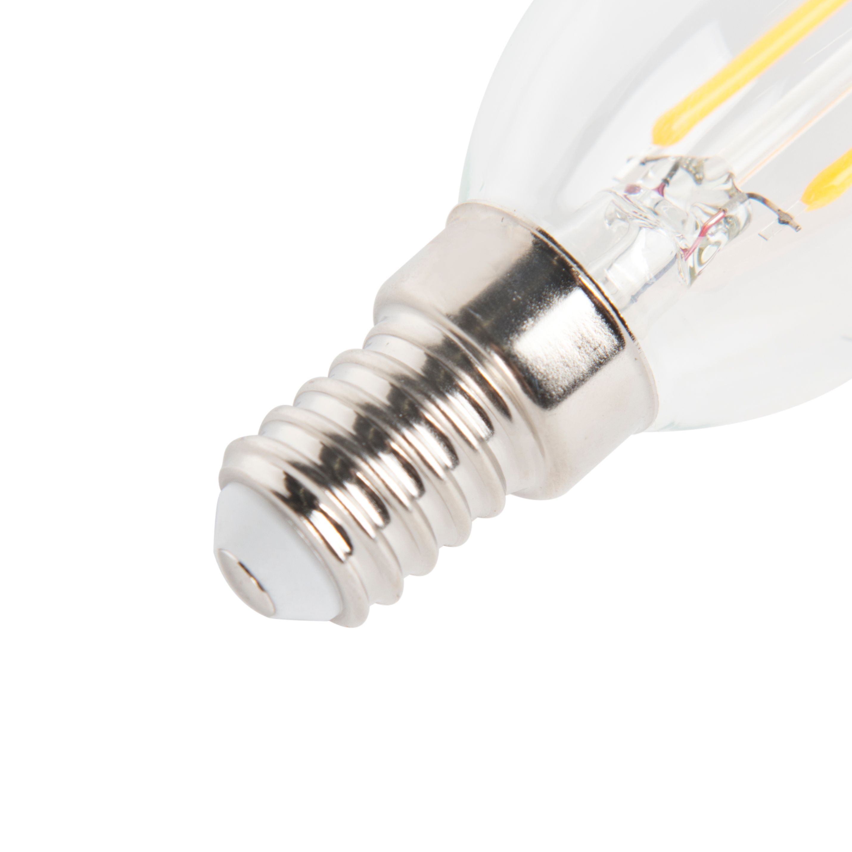 Set van 3 LED filament kaarslamp E14 3W 2700K 250lm F35 dimbaar helder