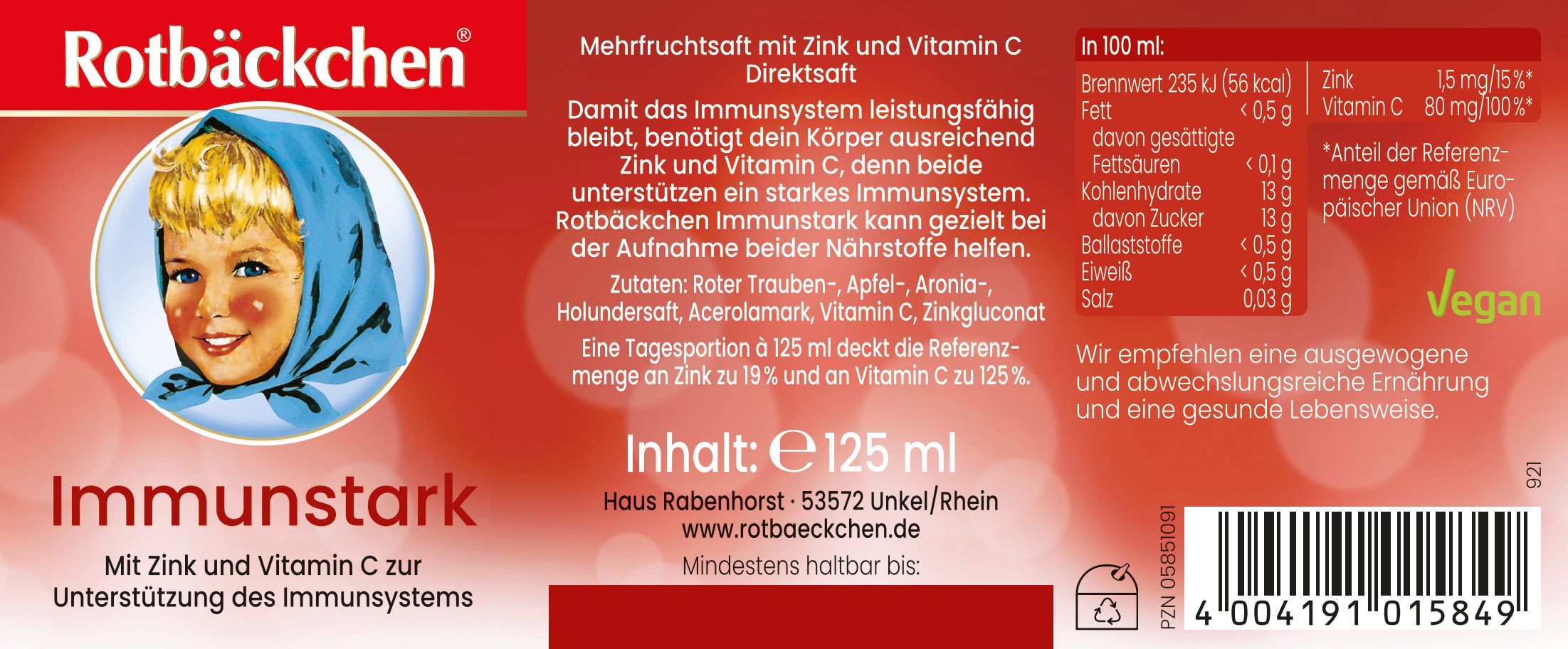 Rotbäckchen Immunstark Mini