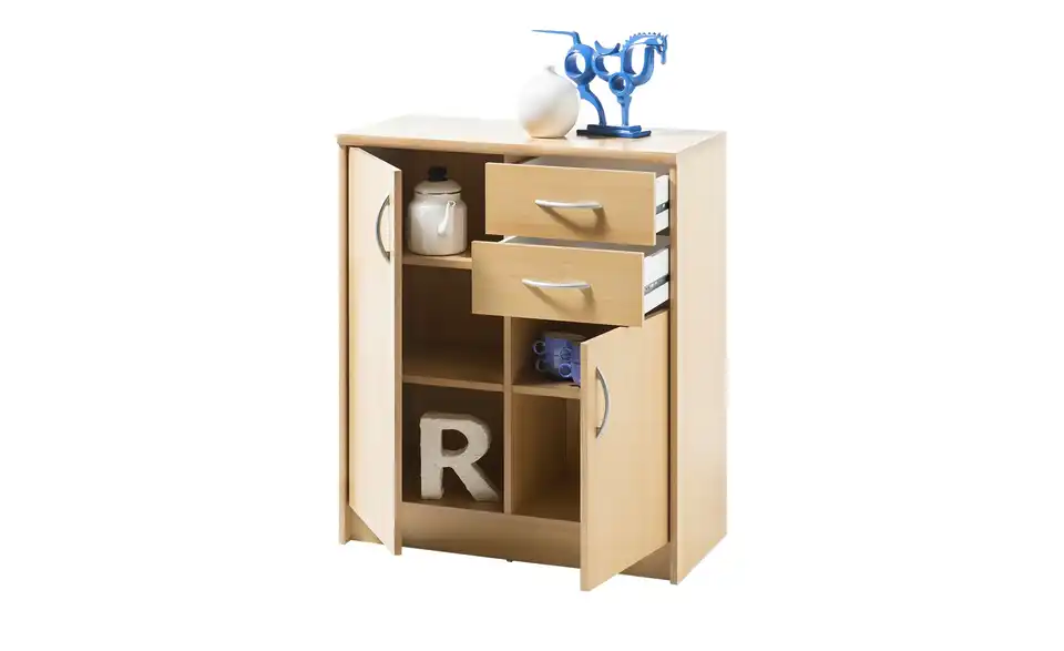 Kommode Optimus Buche (Nachbildung) Ausführung II (2 Türen/2 Schubkästen) 86 cm