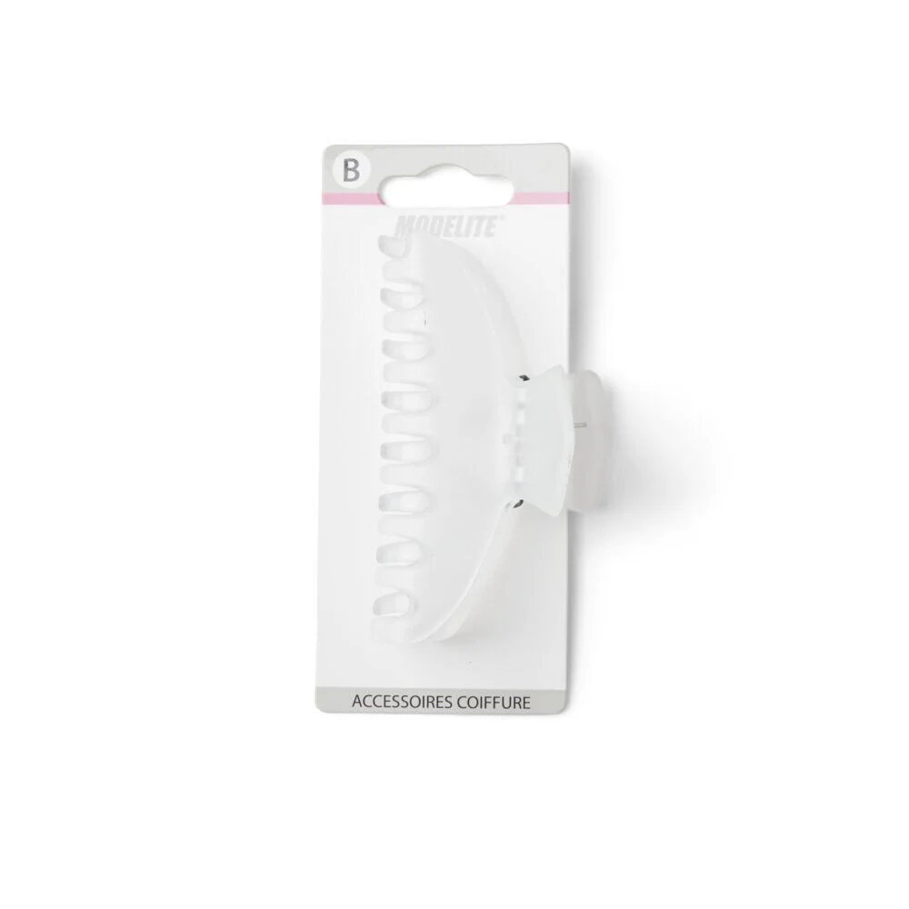 Pince cheveux blanc mat L9cm