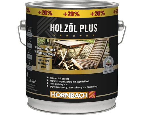 HORNBACH Houtolie Plus kleurloos 3 l