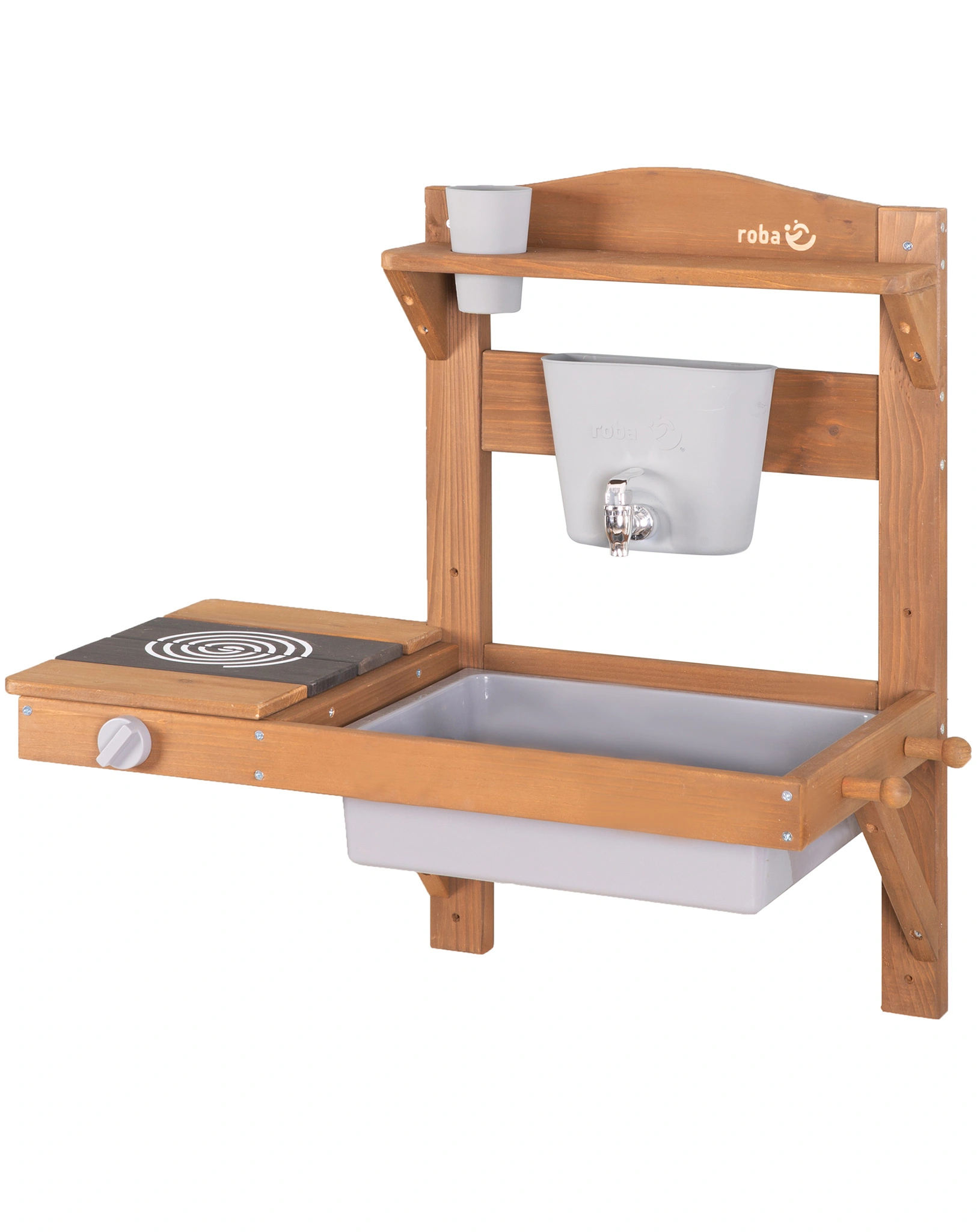 Kinder Matschküche zum Hängen I (Farbe: teak)