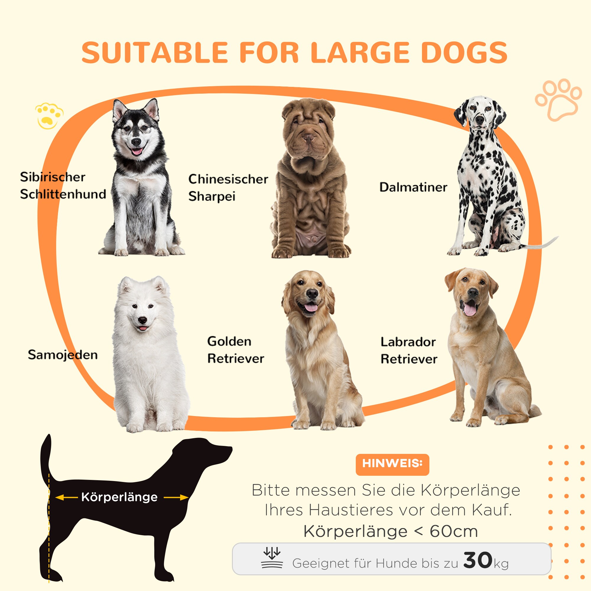 PawHut Hundekäfig mit Schiebetür und Belüftungsöffnungen natur 98L x 58B x 67H cm