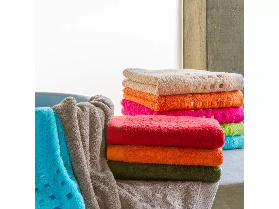 Serviette de toilette 50x100 cm coton 550 g/m2 PURE PRIMAVERA Orange Butane