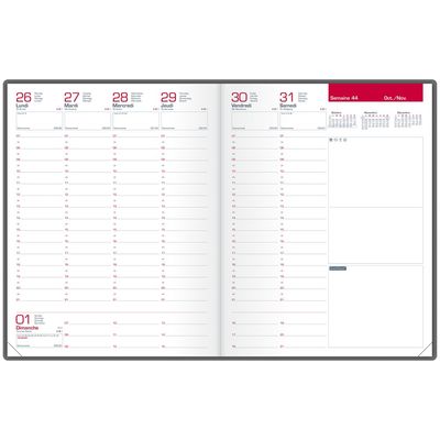 Agenda Oxford Senso - 1 semaine sur 2 pages - 21 x 27 cm - rose - Hamelin